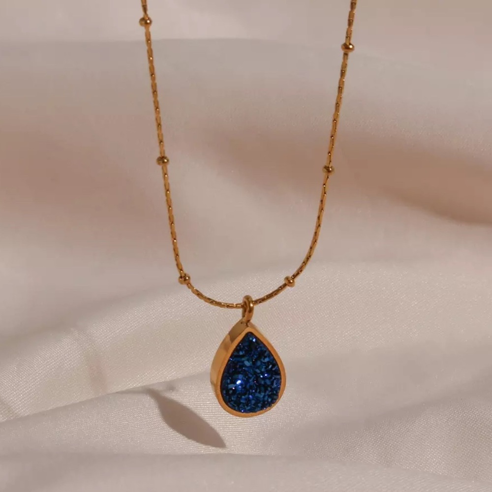 New 18K Starry Sky Beads Chain Necklace, nice Necklace, cute Necklace